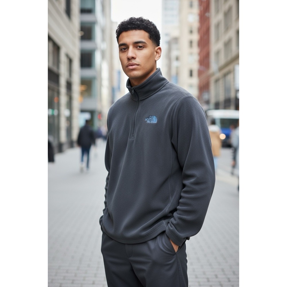 The North Face Men's Fleece Jacket SDS 1/2 Zip Sweater Navy M